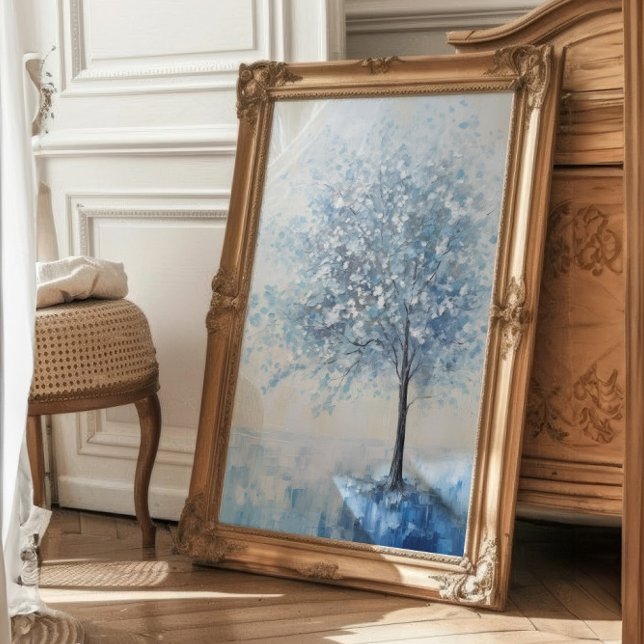  Blue Tree Calming Printable Wall Art (Creator Uploaded)