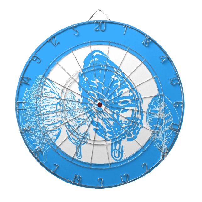 Blue tree (leaves) dartboard (Front)