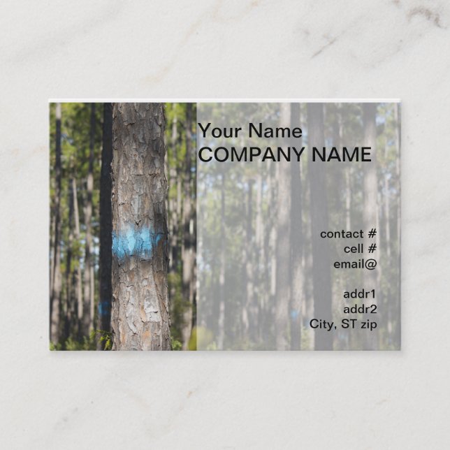 blue tree marking paint business card (Front)