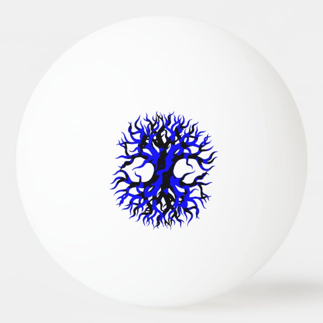 Blue Tree of Life Ping Pong Ball (Back)