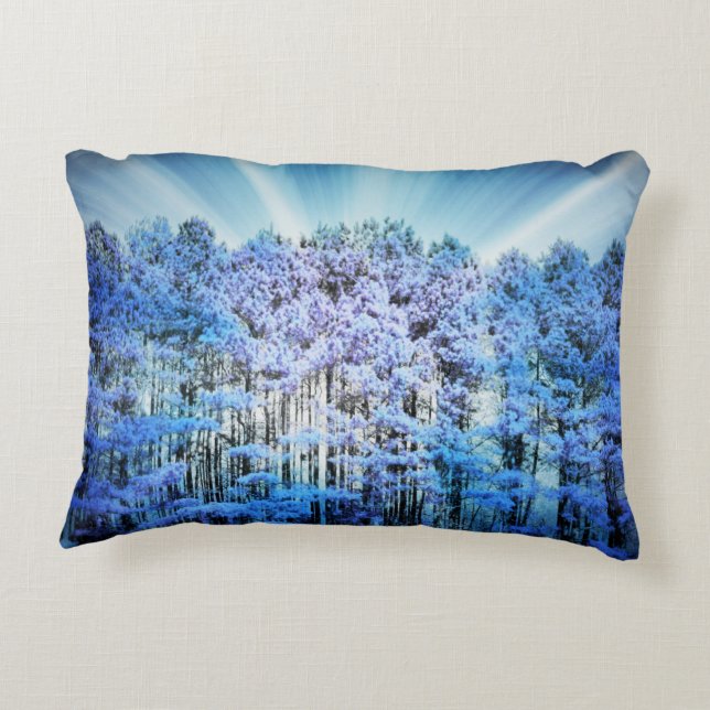 Blue Trees Decorative Cushion (Back)