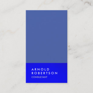 Blue Trendy Modern Minimalist Simple Business Card