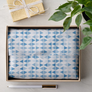 blue triangle pattern background tissue paper