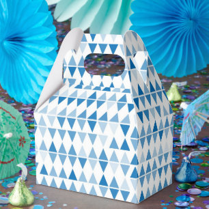 Blue Triangle Pattern Favour Boxes – Stylish party