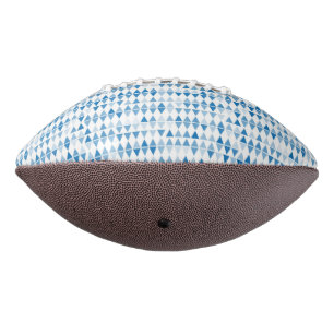 Blue Triangle Pattern Football – Modern Geometric