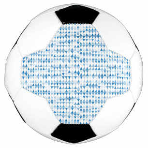 Blue triangle pattern soccer ball