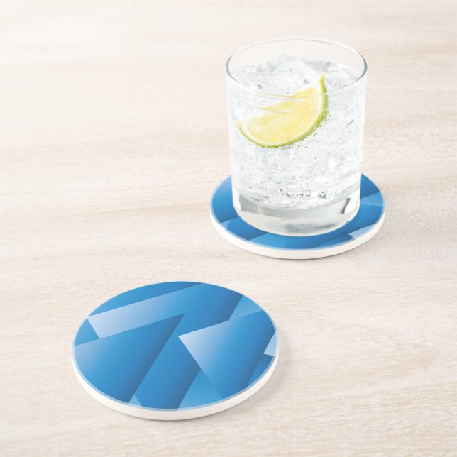 Blue triangles coaster (Side)