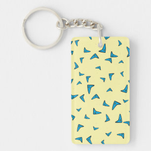 Blue triangles key ring