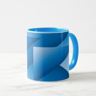 Blue triangles mug