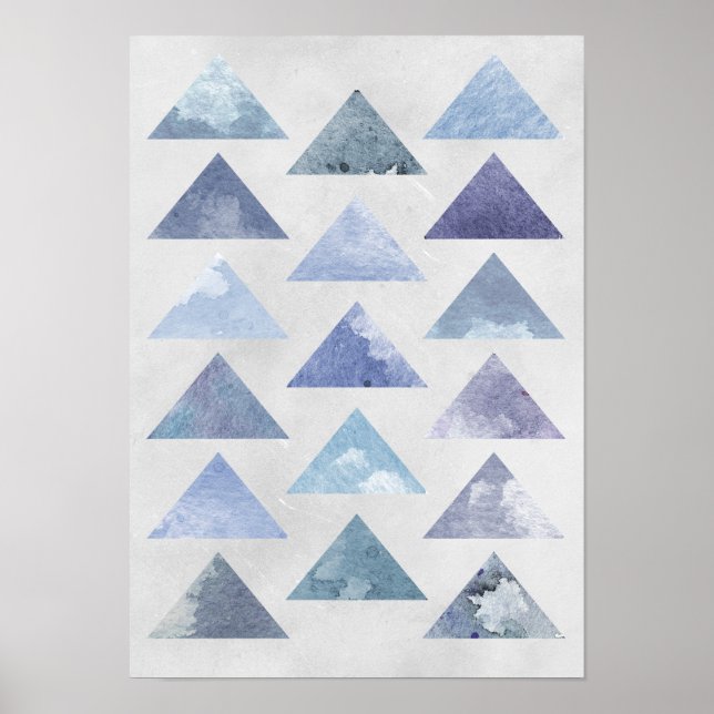 Blue Triangles Poster (Front)