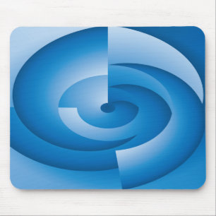 Blue triangles rotating mouse pad
