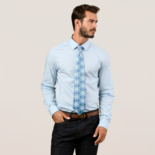 Blue triangles tie (In Situ)
