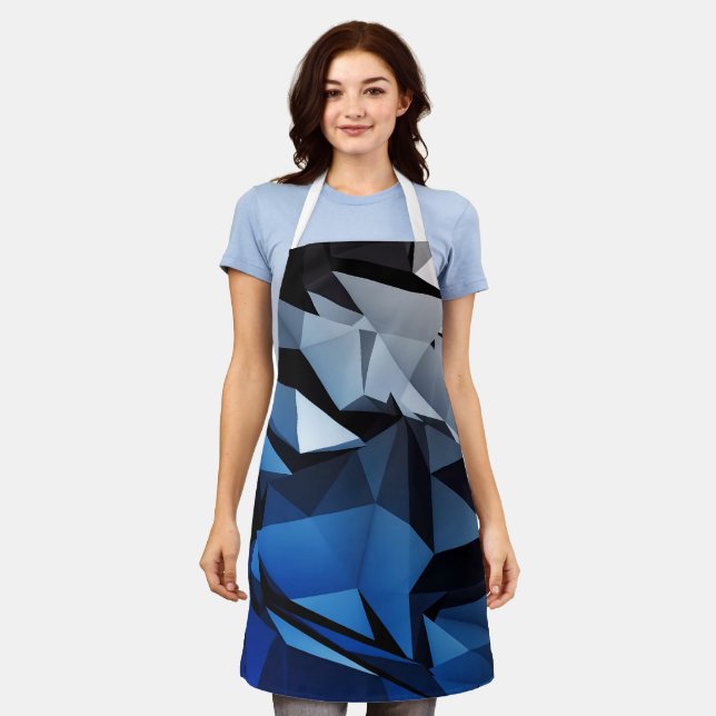 Blue Triangular Mirage Apron (Worn)