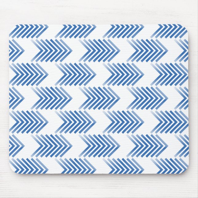 Blue Tribal Arrow Pattern Mouse Pad (Front)