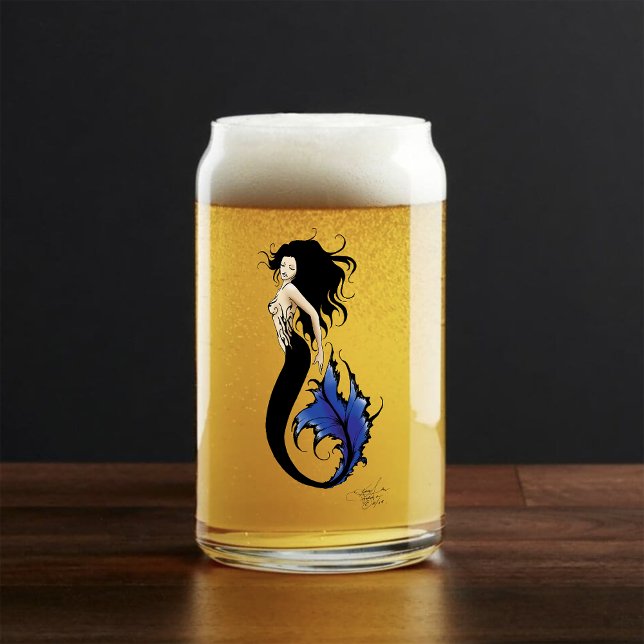 Blue Tribal Mermaid  Can Glass (Creator Uploaded)