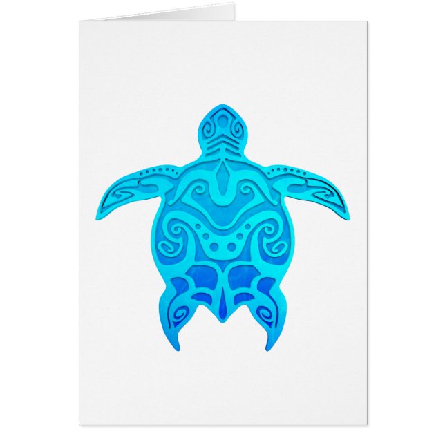 Blue Tribal Turtle (Front)