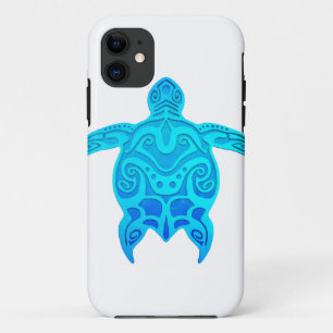 Blue Tribal Turtle iPhone 11 Case