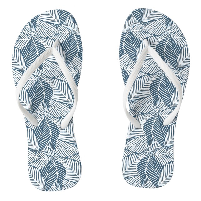 Blue Tropical Jandals (Footbed)