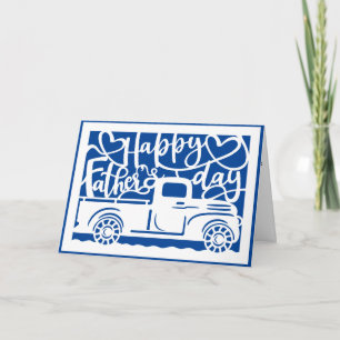 Blue Truck Father's Day Greeting Card