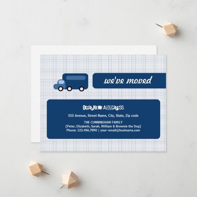 Blue Truck Moving Announcement (Front/Back In Situ)