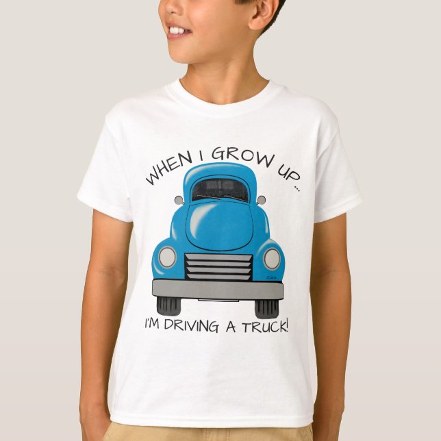 Blue Truck Personalised  Shirt (Front)