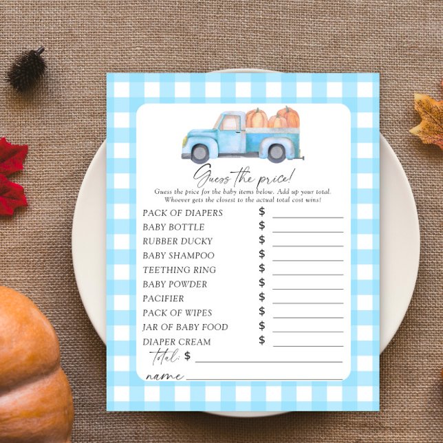 Blue Truck Pumpkins - Guess the price Game (Creator Uploaded)