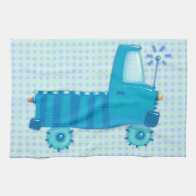 Blue Truck Tea Towel (Horizontal)