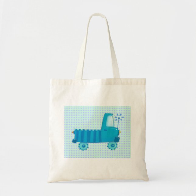 Blue Truck Tote Bag (Front)