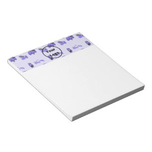Blue trucking business pattern notepad