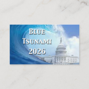 Blue Tsunami Election 2026 Business Card