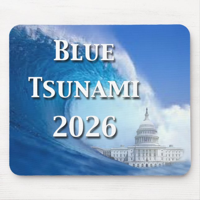 Blue Tsunami Election 2026 Mouse Pad (Front)