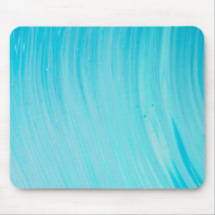 Blue Tube Wave Cool Teal Water Mouse Pad