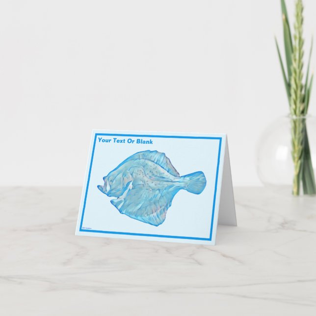 Blue Turbot Card (Front)