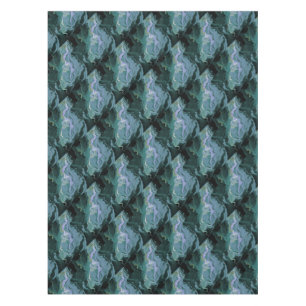 Blue Turbulence Acrylic Pour Abstract Art Tablecloth