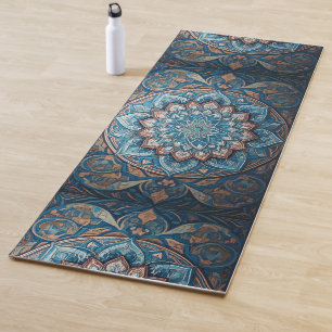 Blue Turkish Mandala  Yoga Mat