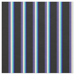 Blue, Turquoise, Bisque, Dark Slate Blue & Black Fabric