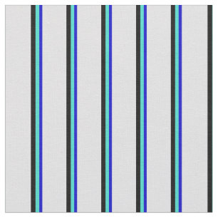 Blue, Turquoise, Black, and Lavender Coloured Fabric