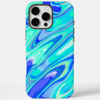 Blue Turquoise Colourful Abstract Marble Texture L