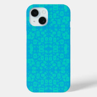 Blue Turquoise Frosted Glass Pattern Abstract Art