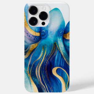 Blue Turquoise Gold Octopus Case-Mate iPhone 14 P Pro Max Case