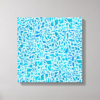 Blue Turquoise Mosaic Glass Tile Modern Chic
