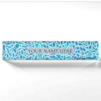 Blue Turquoise Mosaic Glass Tile Modern Chic