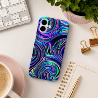 Blue Turquoise Purple Pink Spiral Art Pattern
