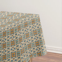 Blue Turquoise Teal Orange Tan Brown Tribal Art