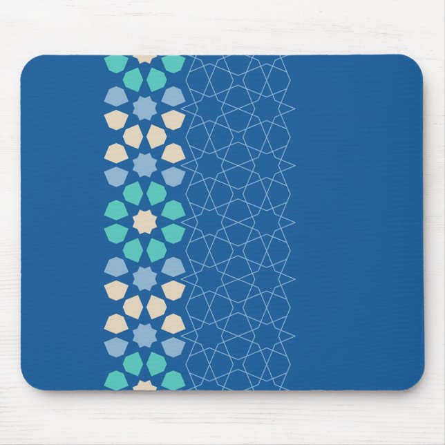 Blue Turquoise Tranquillity Mouse Pad (Front)