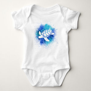 Blue Turtle Baby Bodysuit
