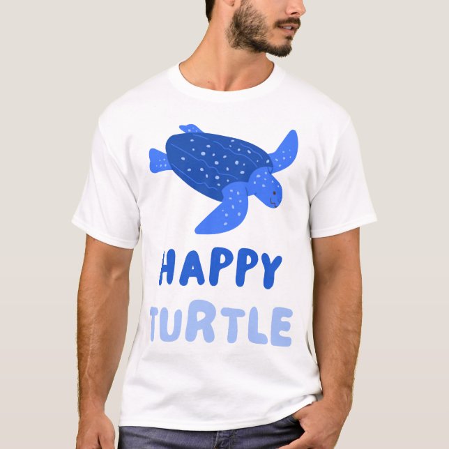 Blue Turtle Environment Earth Save Our Planet T-Shirt (Front)
