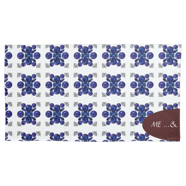 Blue Turtle Pattern Pillowcase (Front-Left)