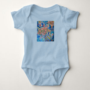 Blue Turtles baby romper Bodysuit