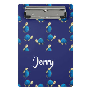 blue turtles mini clipboard